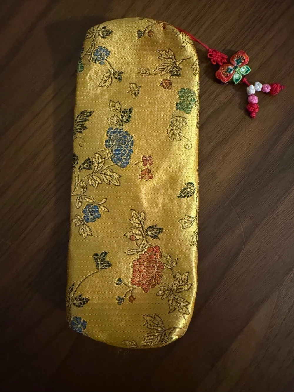 New Korean Traditional Embroidered Silk Pouch - Pencil Case or Cosmetic Bag
